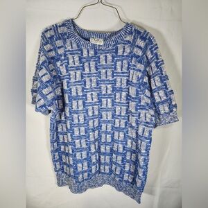 Alberoy’s Vintage 80s Blue Crew Neck Short Sleeve Sweater